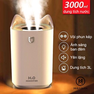 Máy Phun Sương Tạo Độ Ẩm Không Khí Dung Tích Lớn 3l