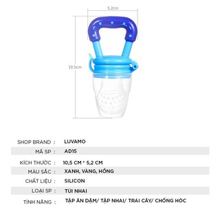 túi nhai silicon siêu mềm cho bé