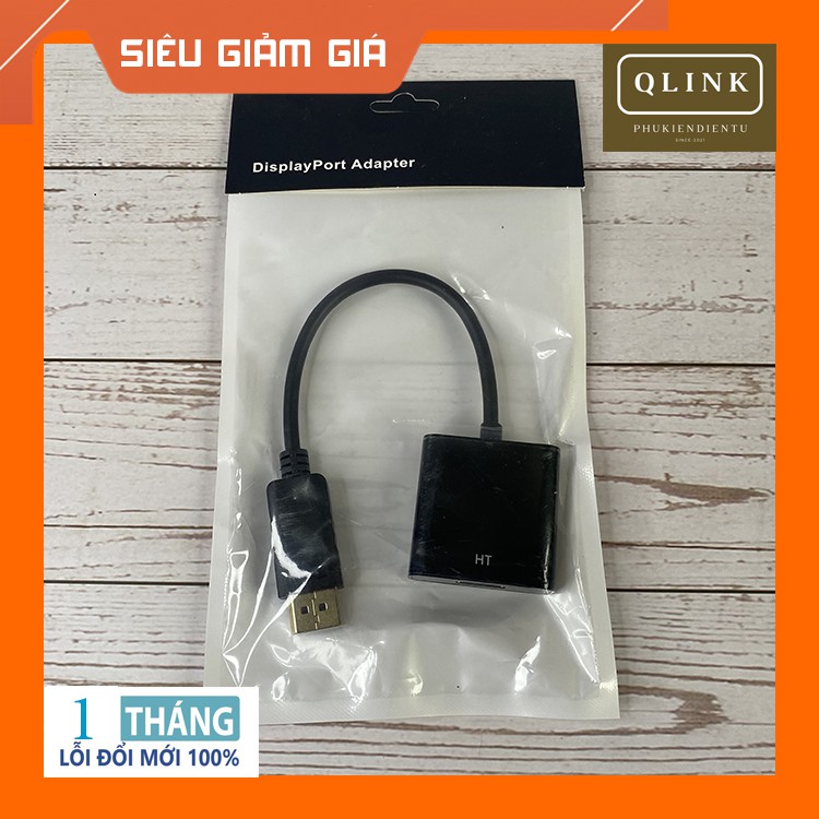[Mã ELORDER5 giảm 10k đơn 20k] Cáp chuyển đổi Displayport to HDMI, mini Displayport to HDMI Màu Đen Cao Cấp