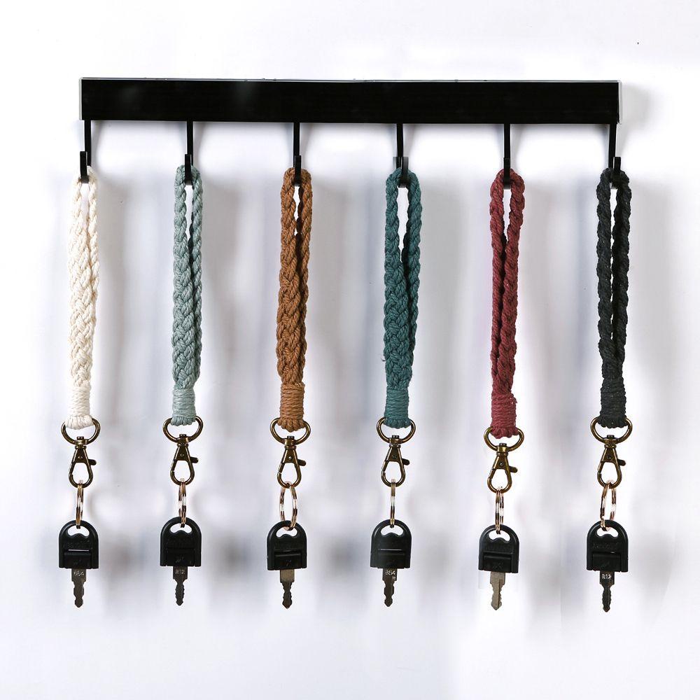 Vòng Đeo Tay Dây Cotton Bện Handmade Có Móc Khóa Phong Cách Boho