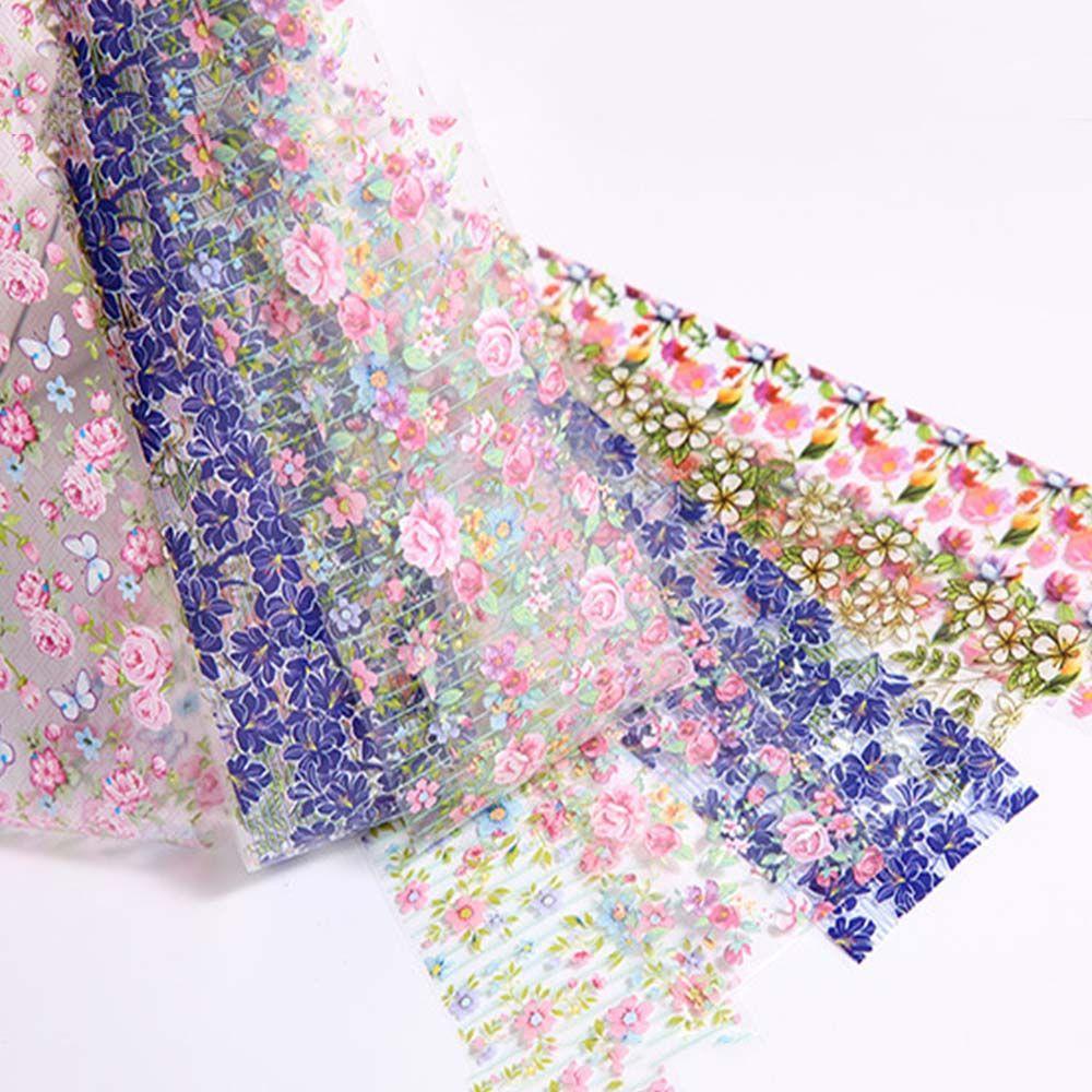 Nhãn Dán Trang Trí Móng Tay Tự Dính Đầy Màu Sắc Họa Tiết Hoa Lá