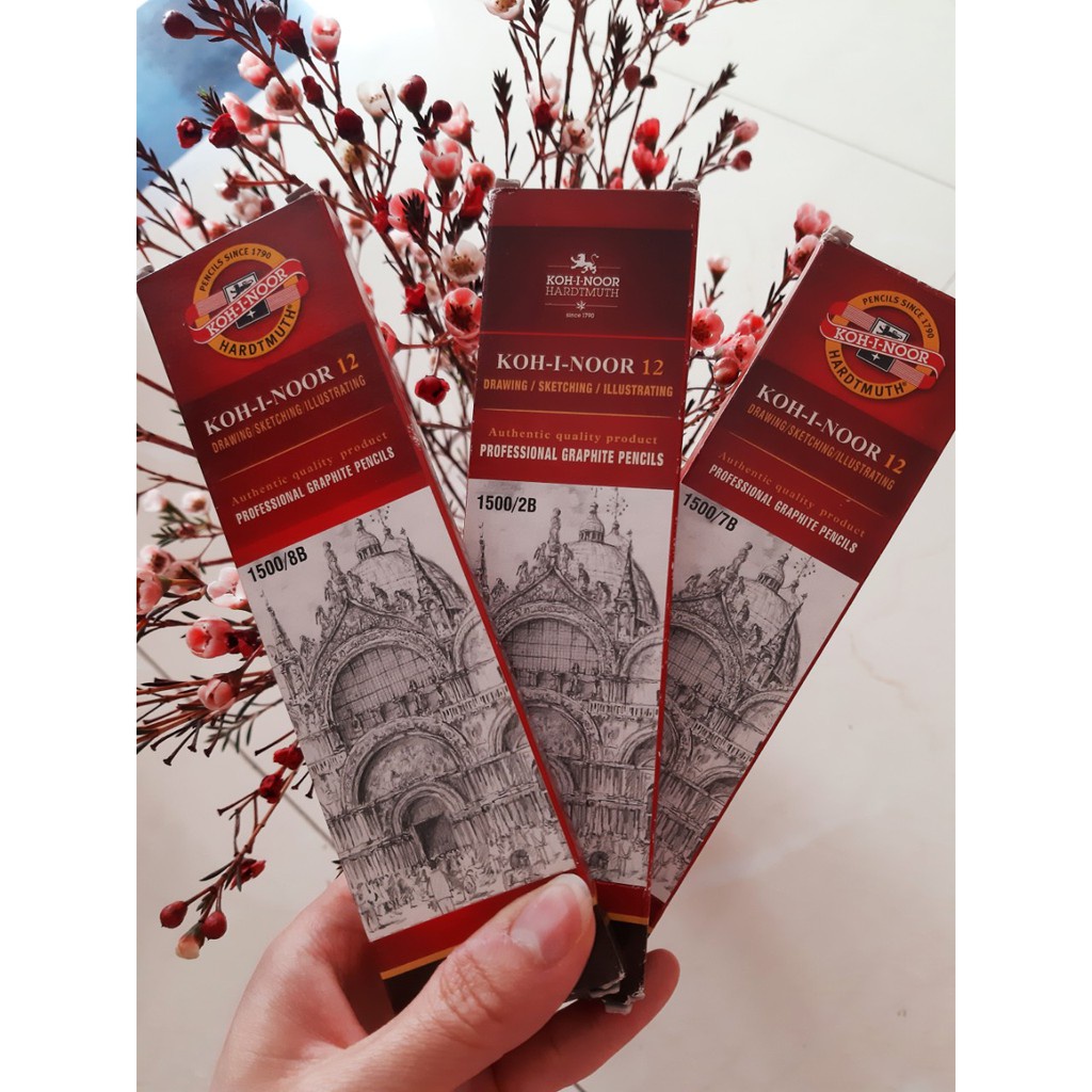Bút chì Tiệp KOH HB - 8B Chính Hãng I-Noor 1500