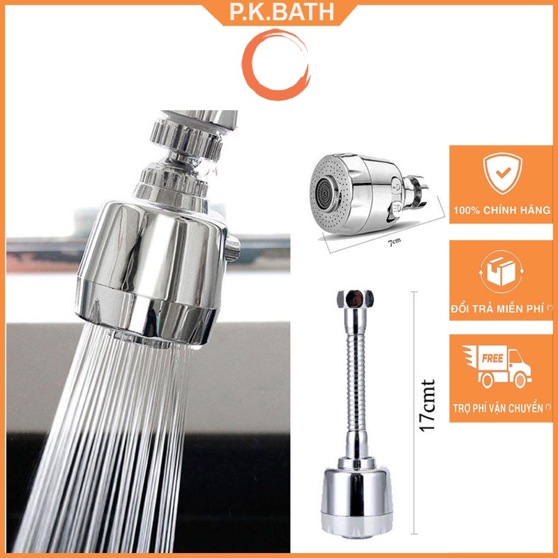 Đầu Nối Vòi Nước Thông Minh Xoay 720 Độ Tăng Áp Inox Siêu Hót Hít