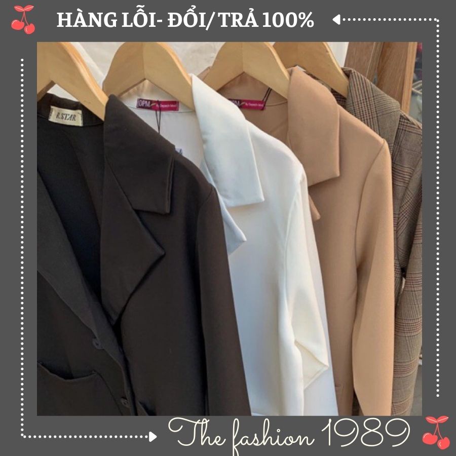 Áo Blazer - áo blazer 1 lớp tay dài trơn cho nữ phong cách Hàn Quốc nhiều màu - THEFASHION 1989