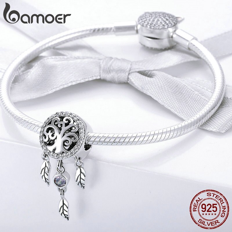 Hạt trang sức Bamoer thiết kế hình phong cách lưới giấc mơ tinh xảo