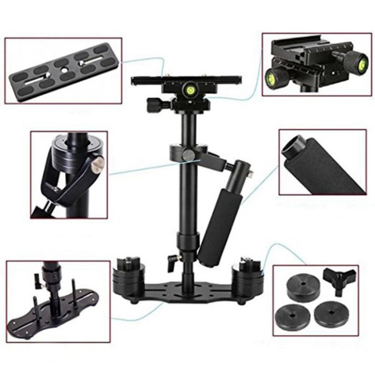 SĂN SÊU MÂY BÀ ƠI Tay cầm chống rung cơ gimbal cơ S40 chống rung -Stabilizer Steadicam cho camera hành trình, hành động,