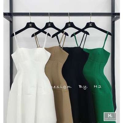 Váy đầm maxi 2 dây tổ ong dài cúp ngực