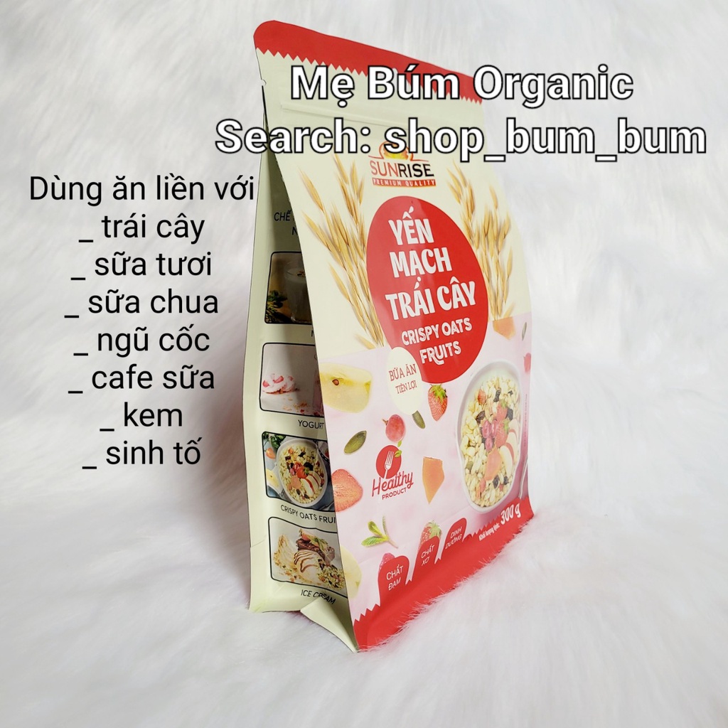 [ HCM Giao Hỏa Tốc] Yến Mạch Trái Cây Sunrise Bịch 300g. Cung Cấp Bữa Ăn Sáng &amp; Phụ Rất Ngon Miệng &amp; Giàu Dinh Dưỡng