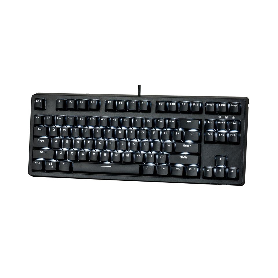 Phím cơ E-dra EK387 Gateron Blue/Brown/Red/Yellow/Black switch dây liền, led đơn sắc - Hàng chính hãng