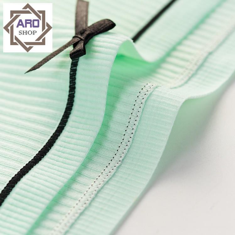 Quần Lót Cotton Tăm Cạp Nơ Sợi Cotton Tự Nhiên Thoáng Mát QL23 | BigBuy360 - bigbuy360.vn