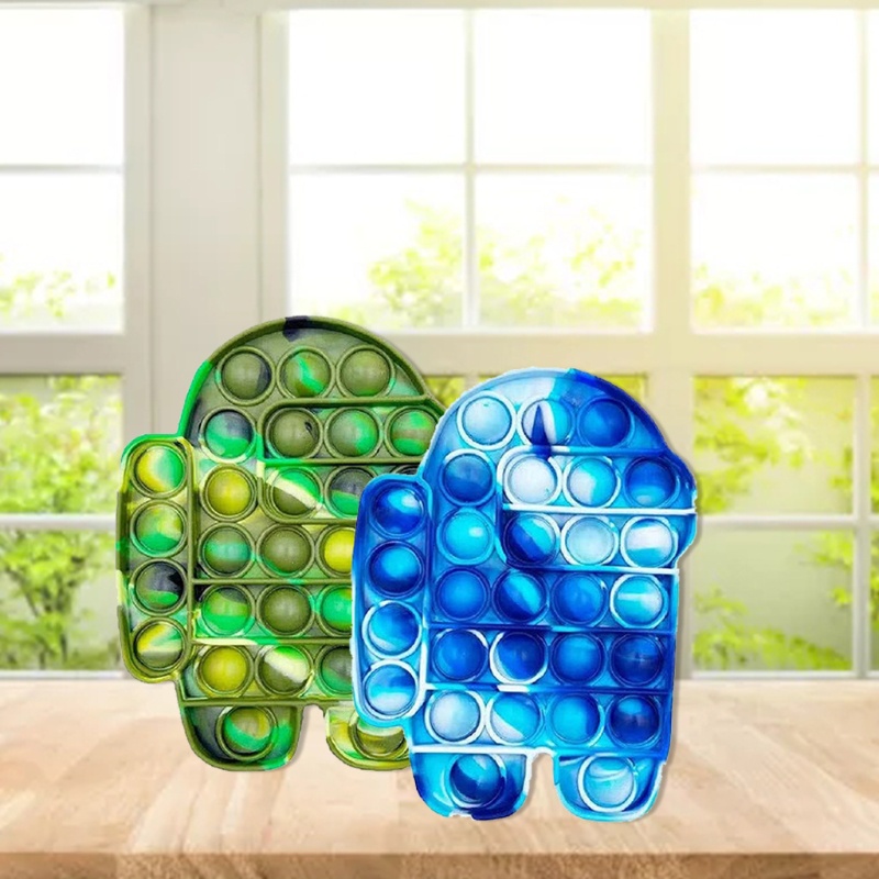 1 / 2 Đồ Chơi Con Quay Bằng Silicone Màu Xanh Lá Cây