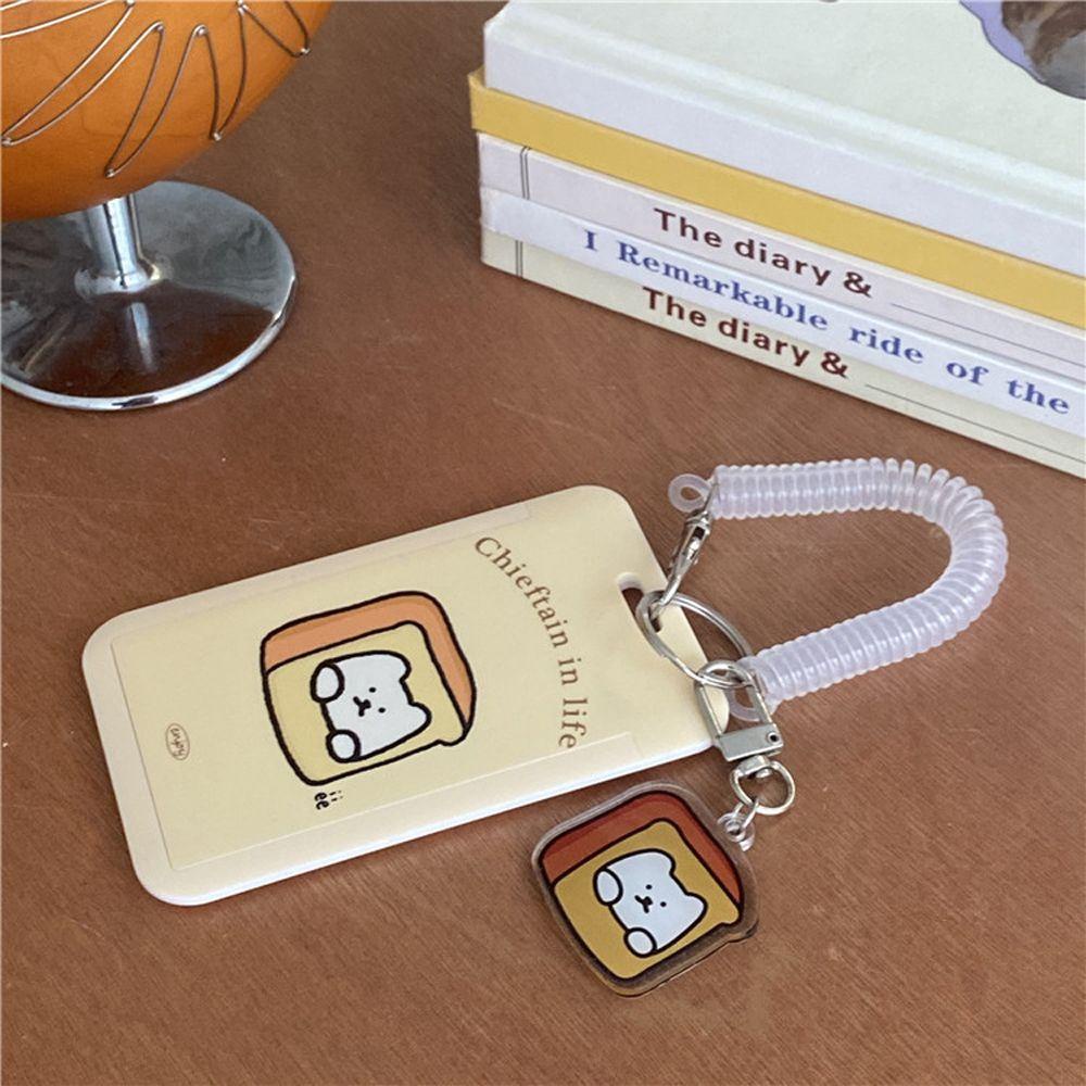 Vỏ Bọc Bảo Vệ Thẻ Xe Buýt Có Móc Khóa Bằng Hợp Kim Họa Tiết Hoạt Hình Dễ Thương Cho Nữ