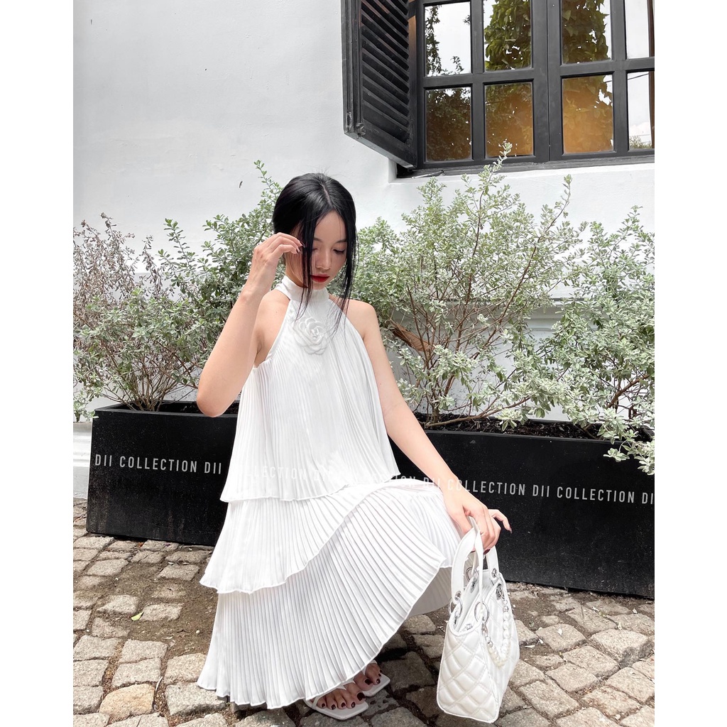 DII COLLECTION - Đầm yếm xếp li tầng thiết kế