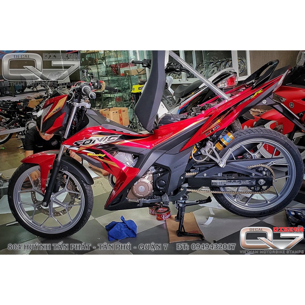 Tem Rời SONIC 150 Đỏ - decalq7