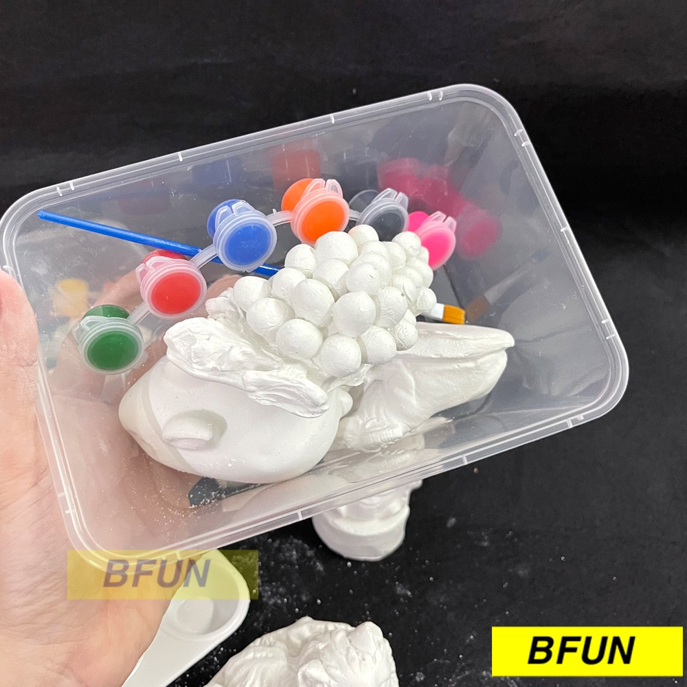 Bộ Tô Tượng Đầy Đủ MÀU + CỌ - Đồ Chơi Tượng Tô Màu Thạch Cao Cho Bé Đồ Chơi Cho Bé Bfun