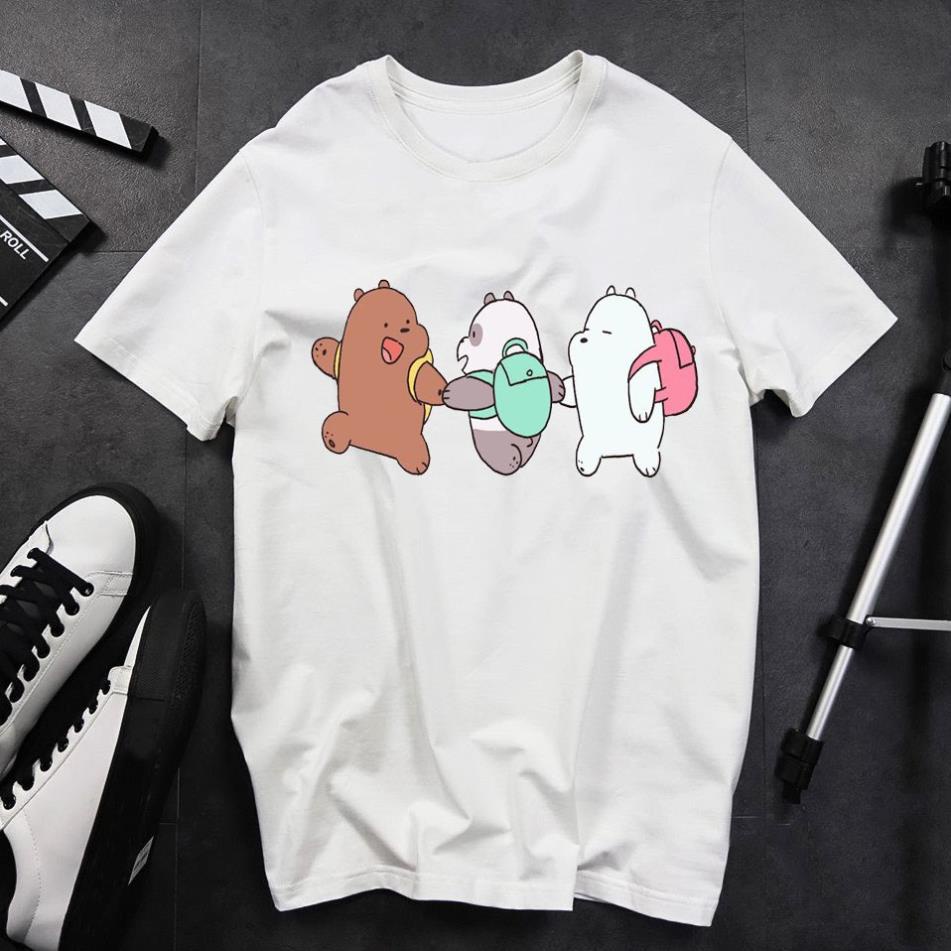 Album 8 - Bst áo thun unisex form rộng 3 con gấu dễ thương thời trang vải dày mịn