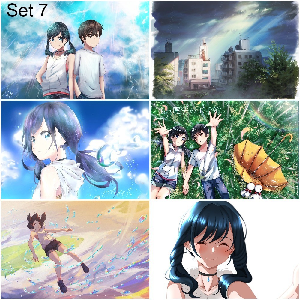Bộ 6 Poster anime Tenki no Ko - Đứa con của thời tiết   - A3,A4,A5