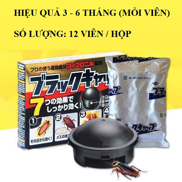 Hộp thuốc diệt gián Nhật Bản 12 viên - thuốc diệt côn trùng an toàn tiện dụng