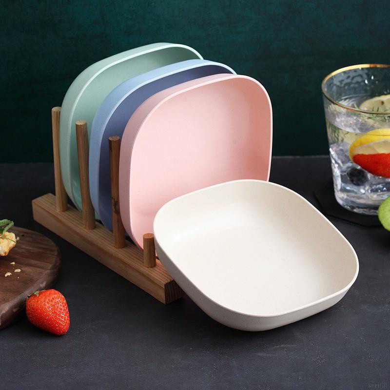 Đĩa đựng trái cây / thức ăn bằng lúa mạch tiện lợi cho gia đình