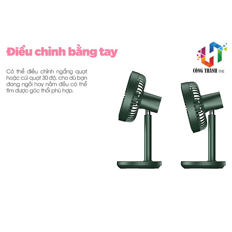 [Hàng Chính Hãng] Quạt Đứng/Để Bàn Jisulife FA13/FA13X Kèm Cáp Type C Pin 8000mAh | BigBuy360 - bigbuy360.vn