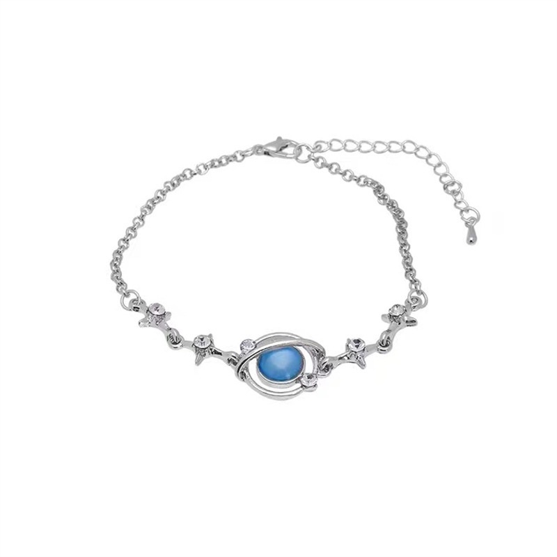 Vòng Tay Mặt Hình Hành Tinh Màu Xanh Dương Thời Trang Dễ Phối Đồ Thời Trang ins Sang Trọng Cho Nữ