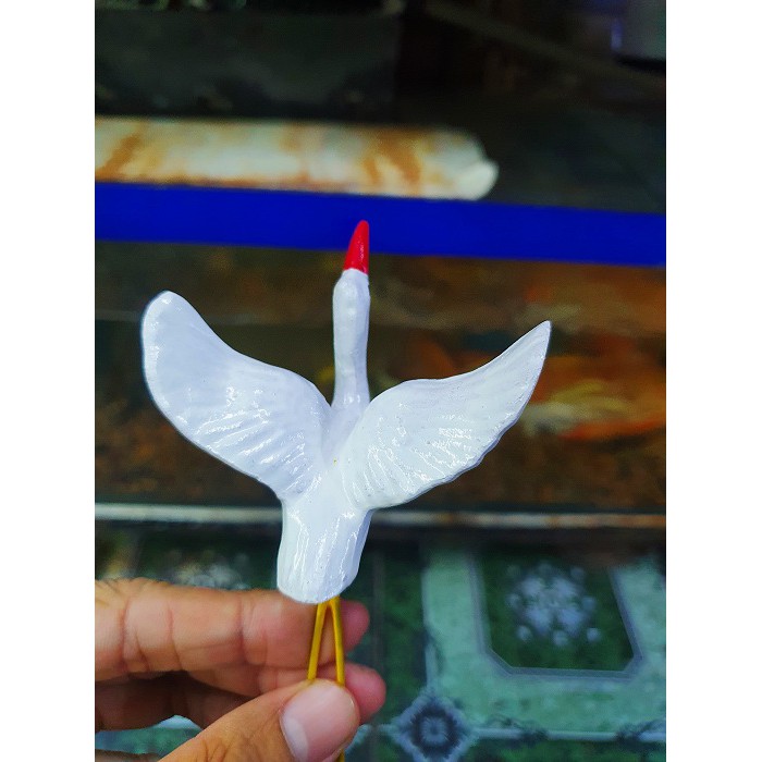 CẶP CÒ SÀNH TRANG TRÍ HỒ CÁ NON BỘ CAO 13CM