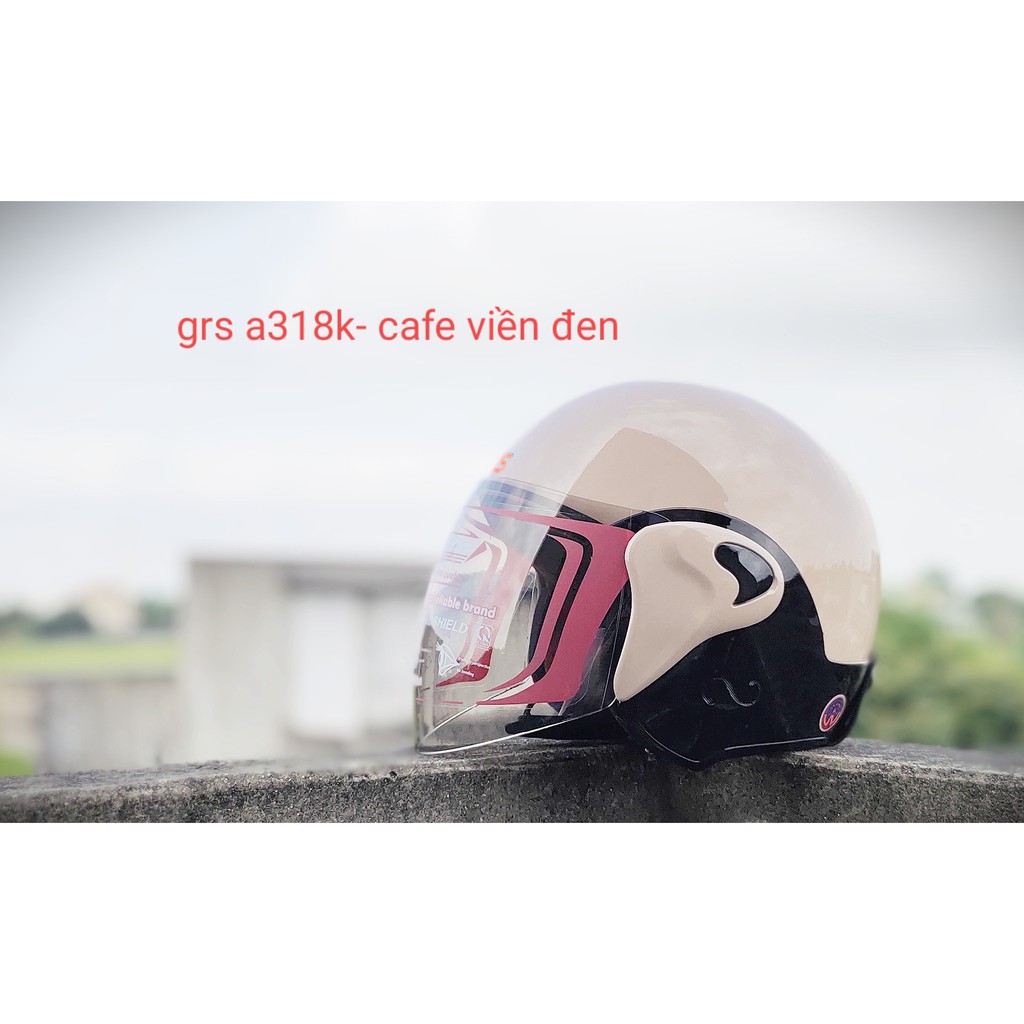 MŨ 3/4 ĐẦU GRS A318K CAO CẤP CHÍNH HÃNG