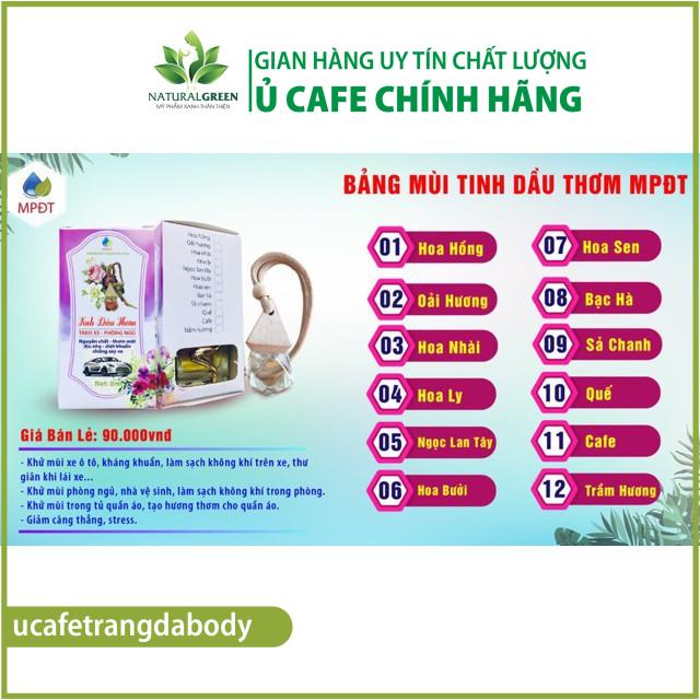 Tinh dầu thơm Ngân Bình 10ml treo xe, kẹp cửa gió điều hòa ô tô giúp tạo cảm giác dễ chịu và thư giãn khi lái xe