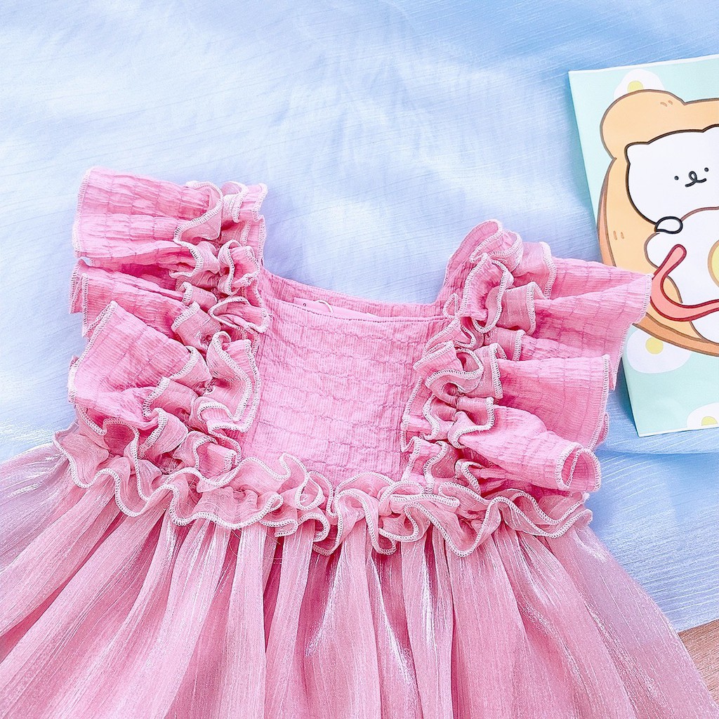 Set body bé gái cánh tiên bèo tơ size từ sơ sinh 1 2 tuổi