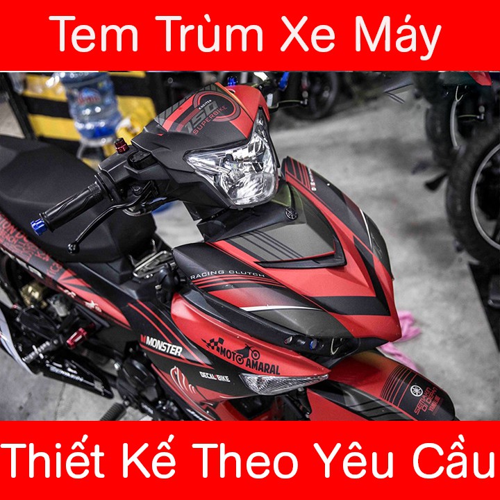 Tem trùm xe exciter 150 Đen Đỏ