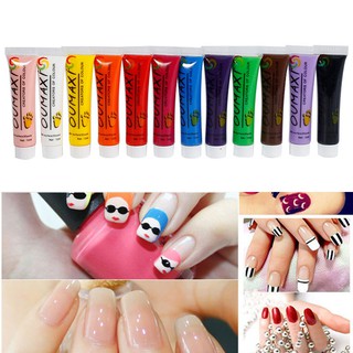 12 colors 3D nail polish