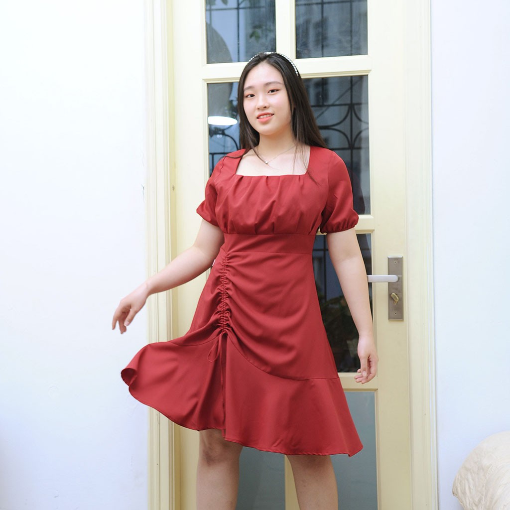 Đầm Dự Tiệc Bigsize, Váy Đầm Bigsize Thiết Kế Bèo Ngực, Rúm Hông che khuyết điểm mỡ bụng, đầm che bụng mỡ | BigBuy360 - bigbuy360.vn