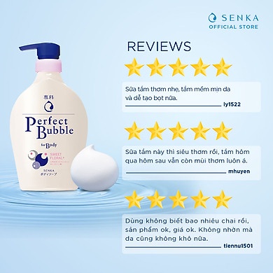 Sữa tắm dưỡng ẩm Senka Perfect Bubble for Body 500ml