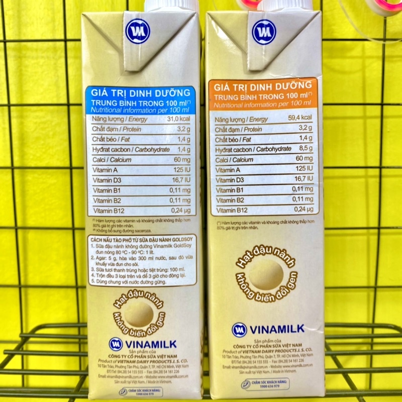 Sữa đậu nành Vinamilk Goldsoy 1lít