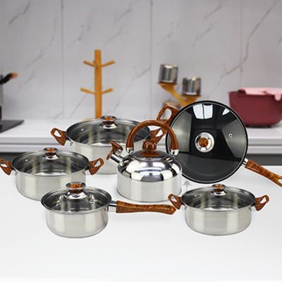 Bộ Nồi Inoxx 6 Món Nồi + Chảo + Ấm đun nước