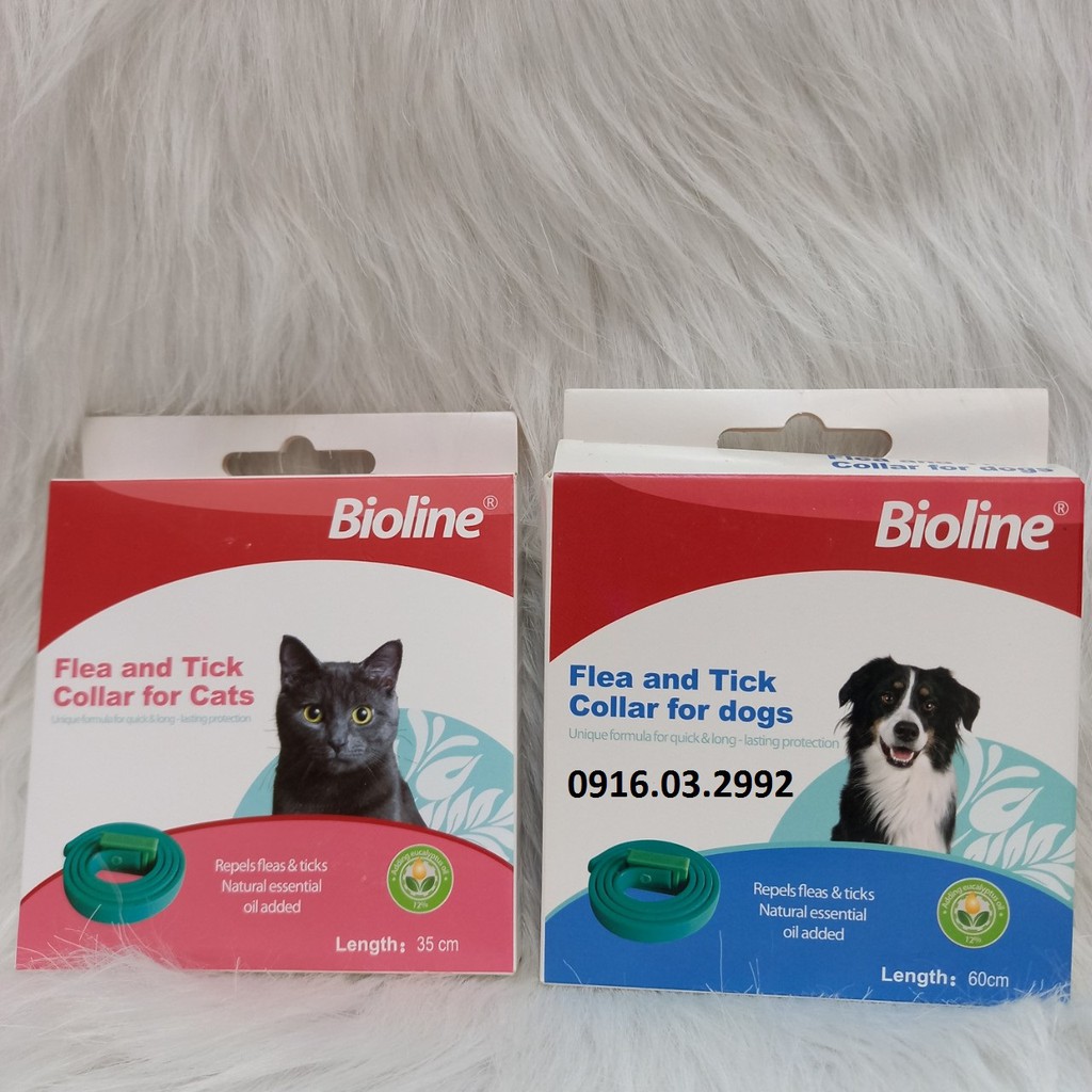 Vòng chống ve rận cho chó mèo Bioline, Vòng trị ve rận chó mèo Bioline