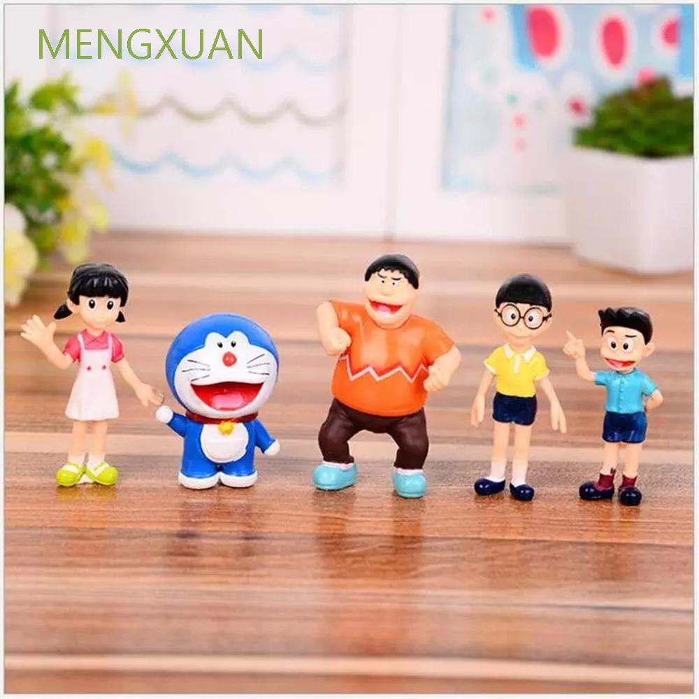 DORAEMON Set 5 Mô Hình Nhân Vật Phim Hoạt Hình Nobita Nobi Bằng Pvc