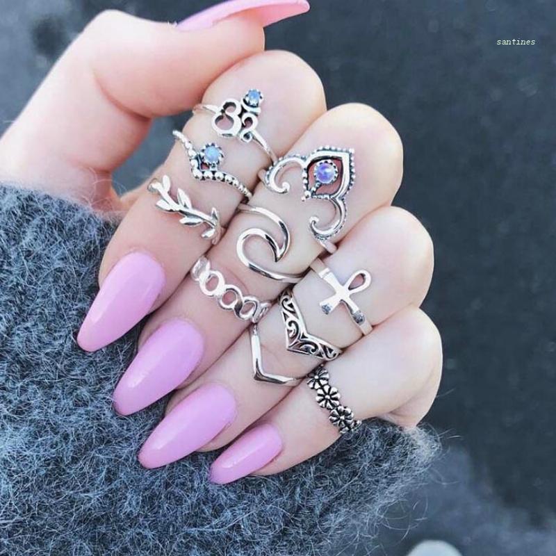 Nhẫn Hình Voi Đính Đá Ngọc Lam Phong Cách Bohemian Cổ Điển Cho Nữ