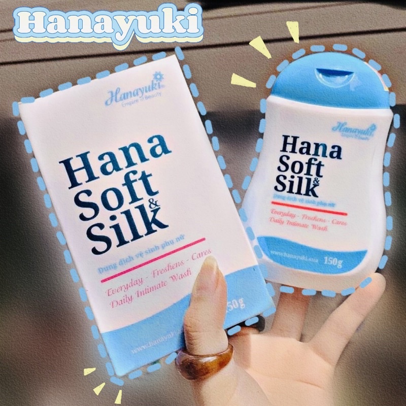 CAM ĐOAN CHÍNH HÃNG Dung Dịch Vệ Sinh Phụ Nữ HANA SOFT SILK HANAYUKI 150g Gel Vệ Sinh Nam Nữ Kháng Khuẩn Se Khít Cô Bé