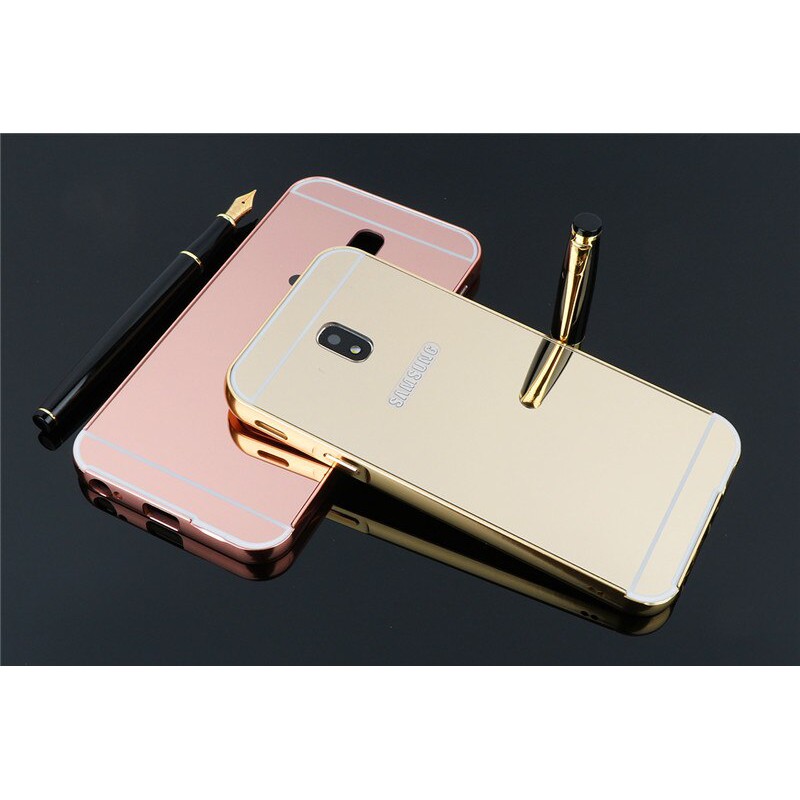 Ốp lưng Samsung Galaxy J3 Pro 2017 tráng gương viền kim loại