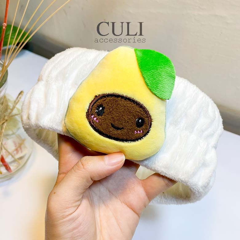 Băng đô rửa mặt, Bờm cài tóc hình trái bơ siêu cute, style Hàn Quốc xinh xắn