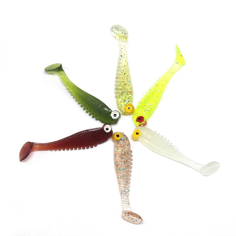 Mồi câu cá giả bằng silicon mềm phát sáng độc đáo