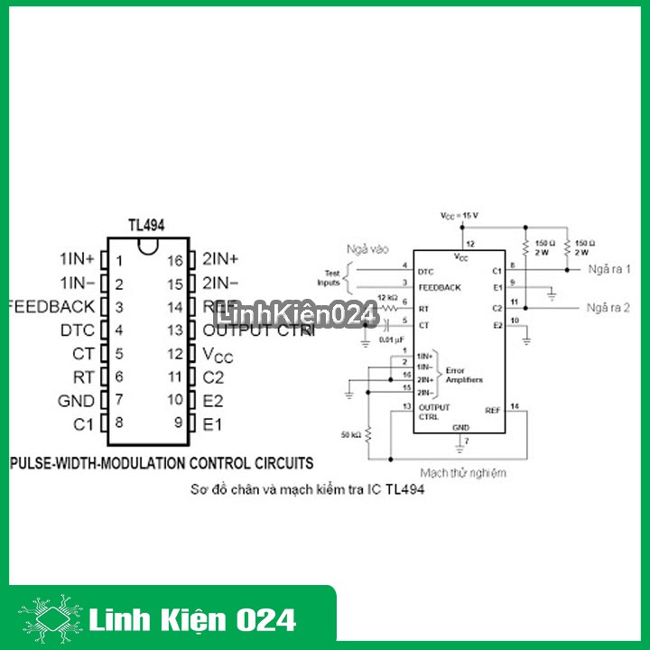 IC TL494 Tạo Xung Chân Dán