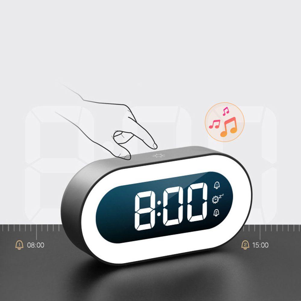 LONTIME Đồng Hồ Báo Thức Điện Tử Để Bàn Có Đèn LED Hiển Thị Nhiệt Độ Và Lịch