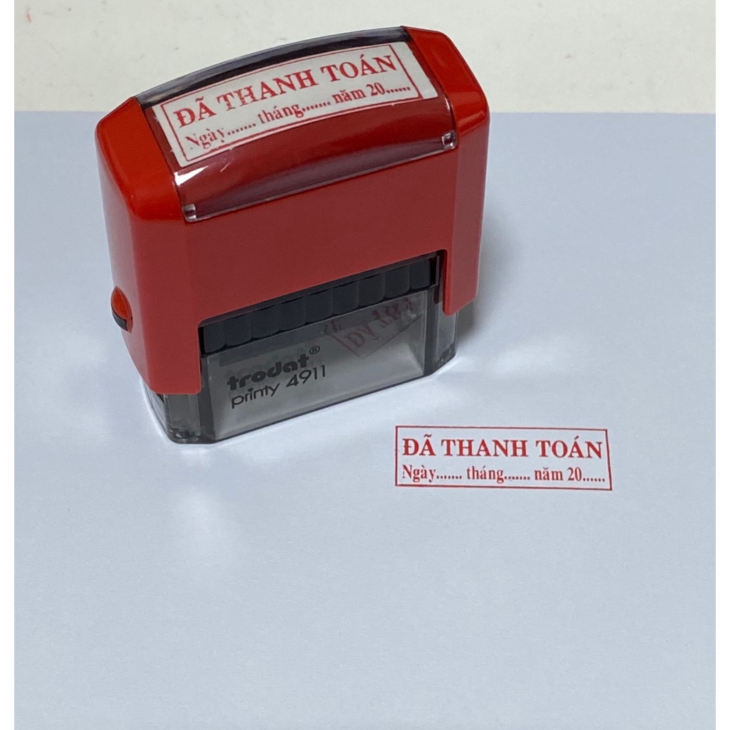 Khắc Con Dấu, Dấu Mộc Đã Thanh Toán Trodat Printy 4911 Màu Mực Đỏ Rõ Nét, Nhỏ Gọn Tiện Lợi