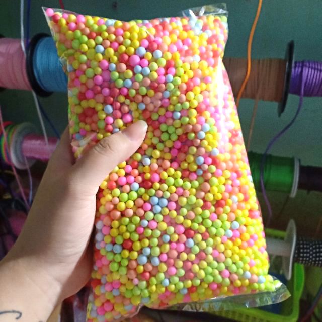 1 gói xốp màu trang trí hộp quà / làm slime (10-15gr)
