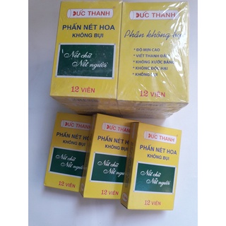 Phấn trắng viết bảng không bụi Đức Thanh - 12 viên/hộp