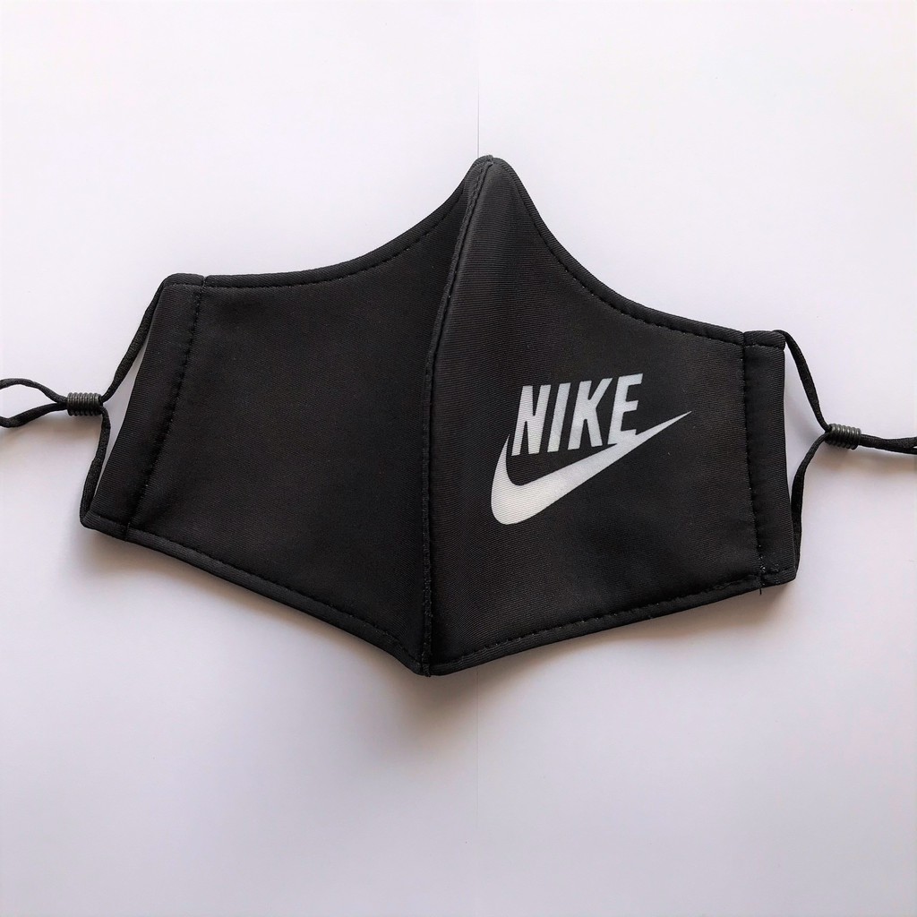 KHẨU TRANG VẢI [ MUA 3 TẶNG 1 ] - Nike màu đen - Có nút tăng giảm dây đeo.