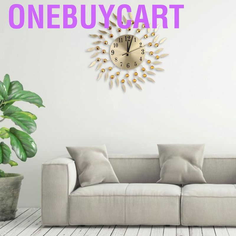 Onebuycart Alinory wall clock  innovative flower shaped home office living room decorative silent quartz cloc
