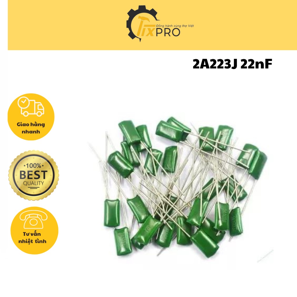 Tụ mica 2A223J 22nF 100V túi 10c chất lượng tốt